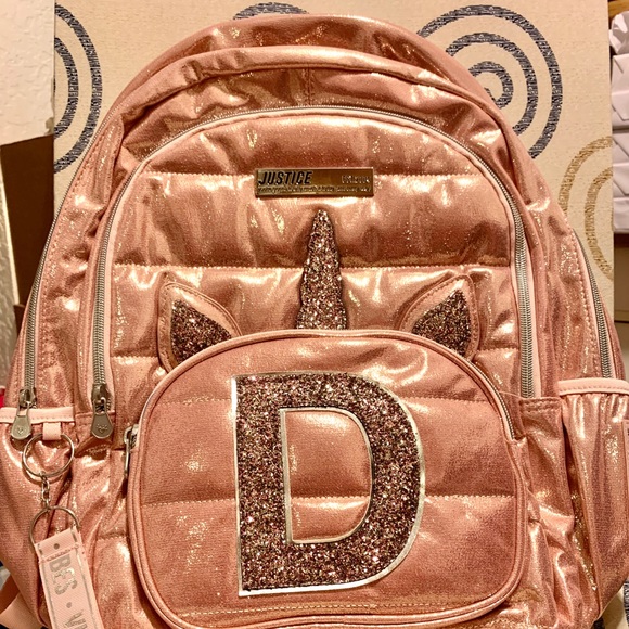 Justice backpacks with letter d Clearance